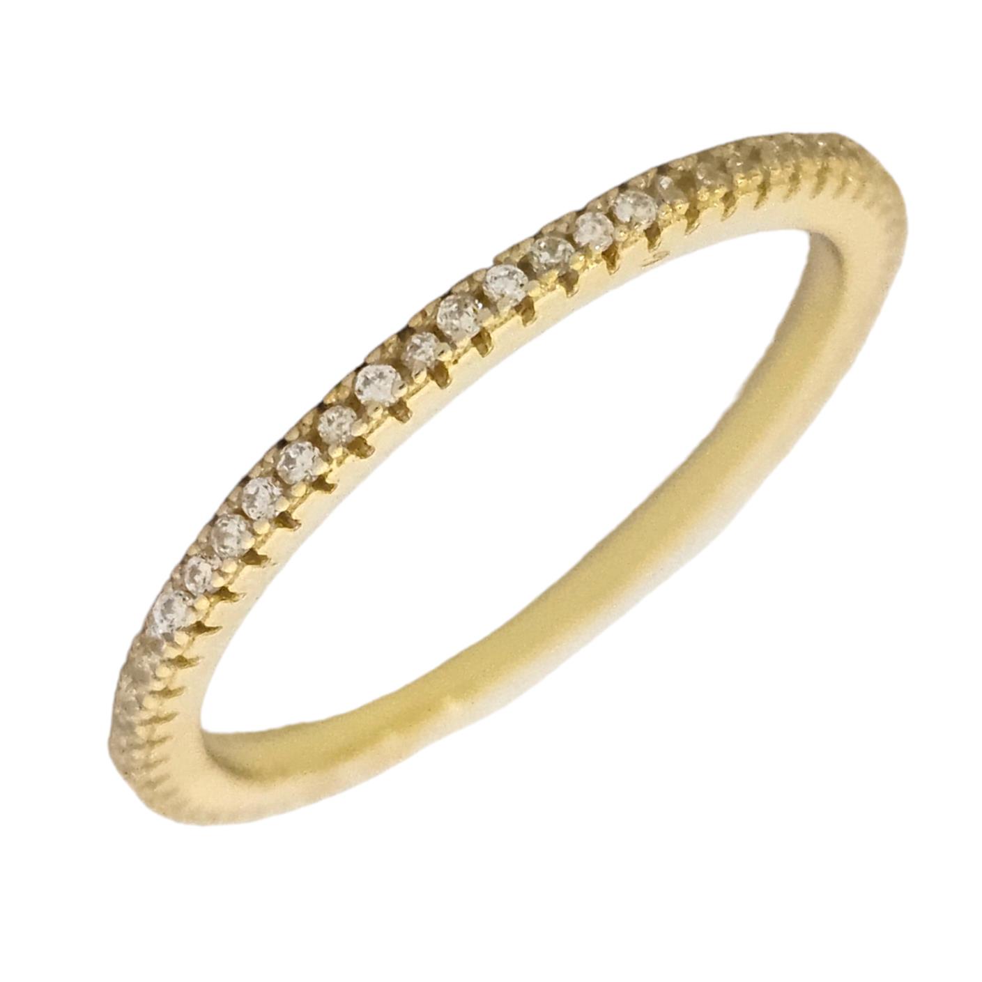 925 24K GOLD PLATED ETERNITY RING