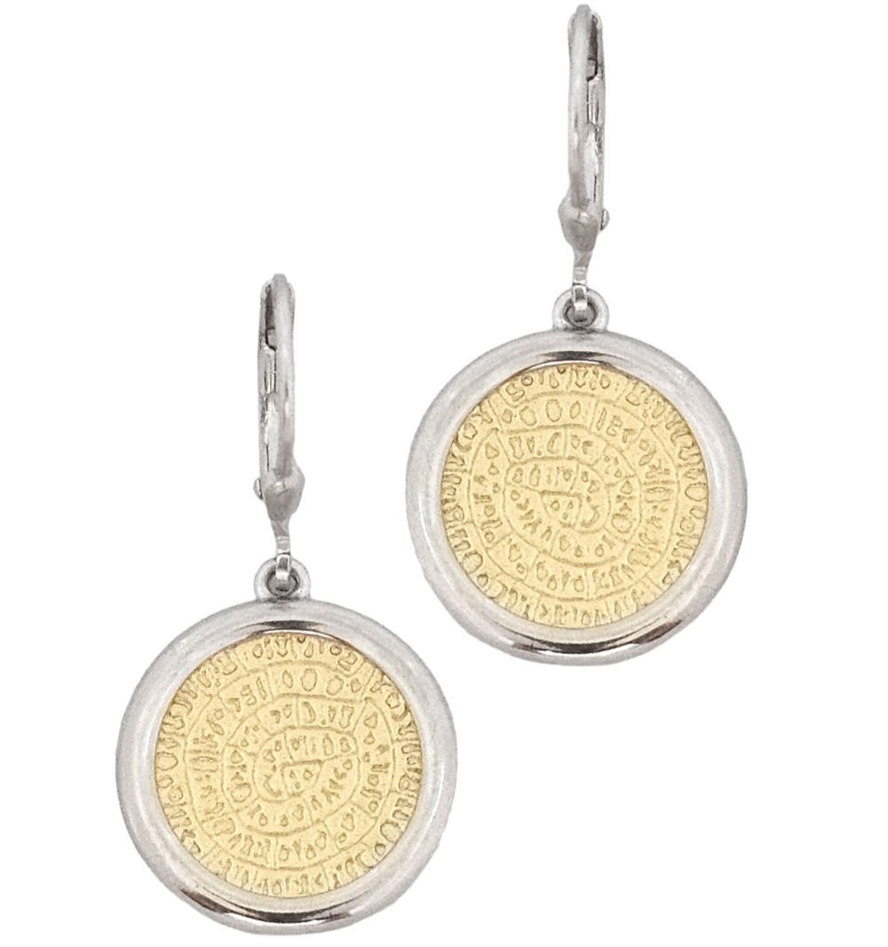 925 MEDIUM DISC OF PHAISTOS EARRINGS