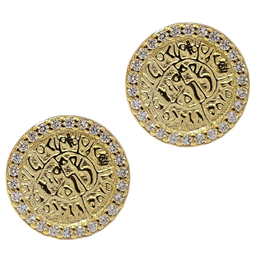 925 DISC OF PHAISTOS STAT EARRINGS WITH ZIRCONS