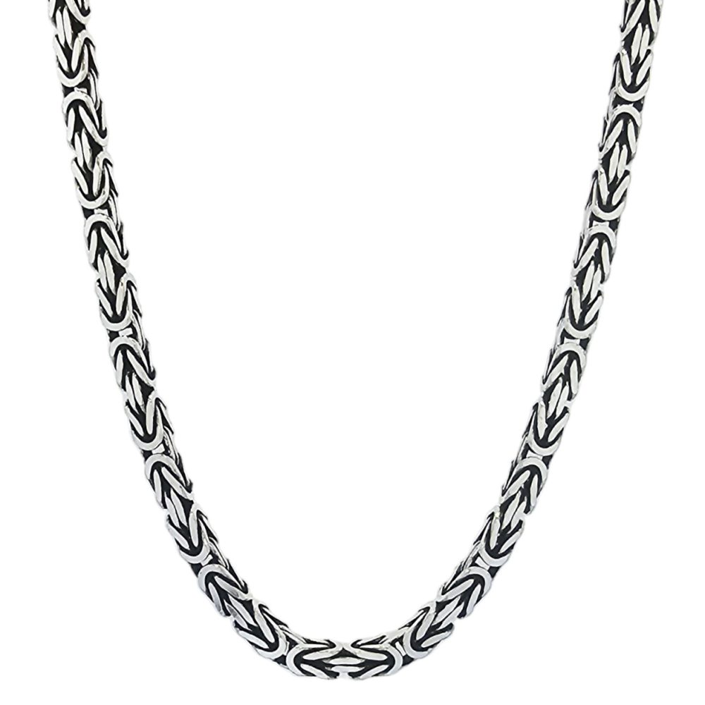 925 SOLID SILVWE 55CM BYZANTINE CHAIN NECKLACE