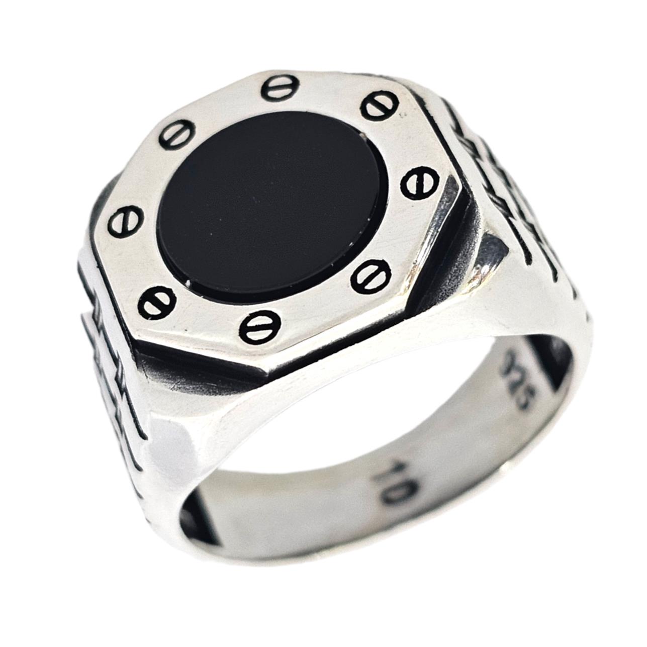 925 CUSTOM MADE ONYX RING