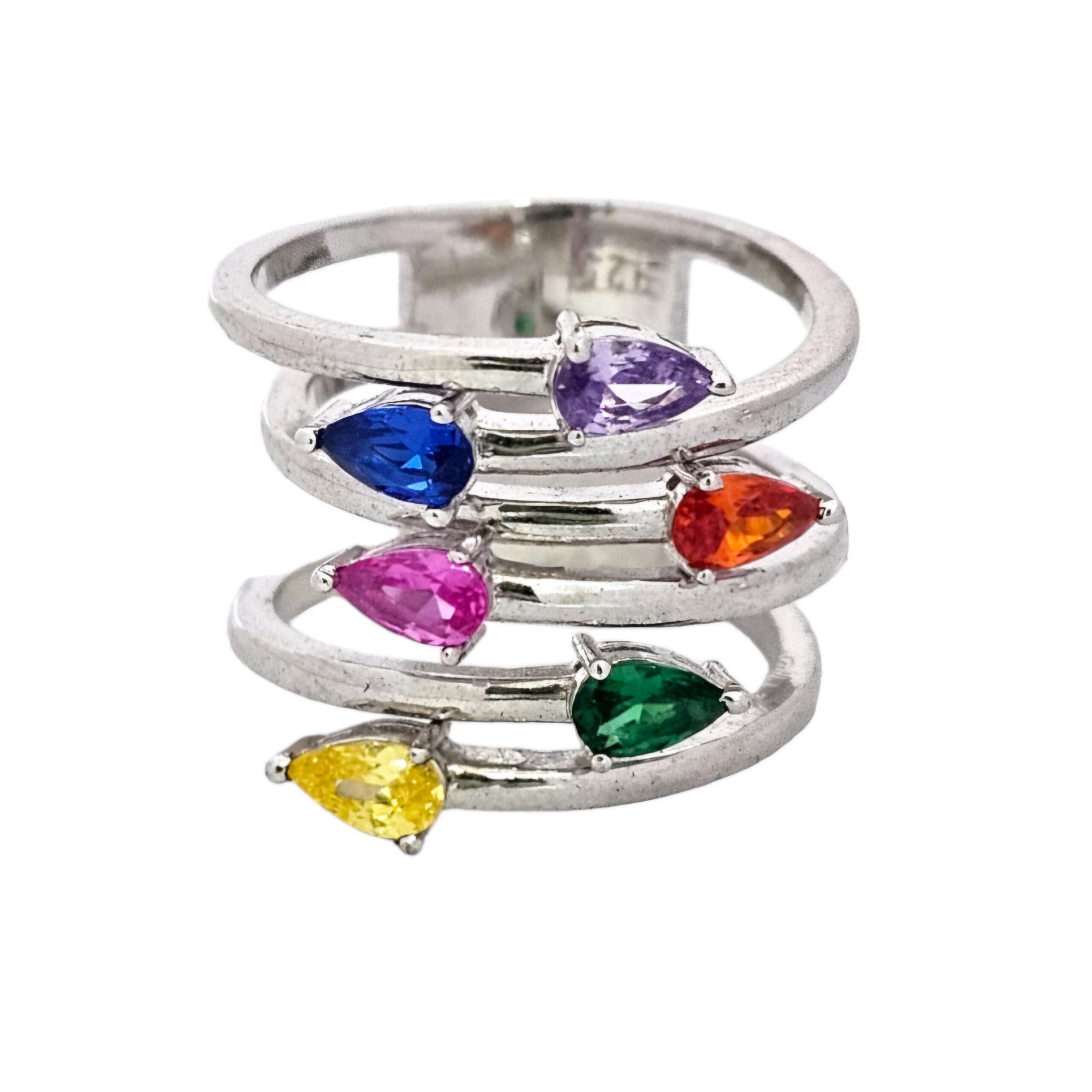 S925 RING WITH PRECIUS STONES