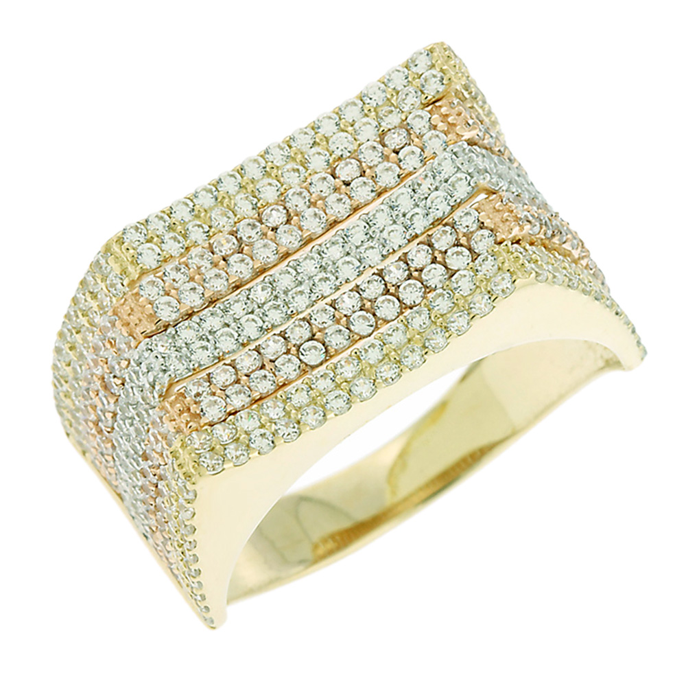 14K GOLD 3 TONE RING
