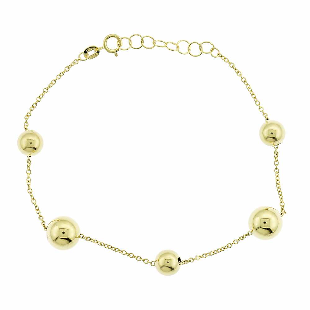 14K GOLD BALL BRACELET