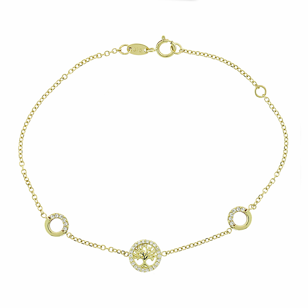 9K GOLD TREE OF LIFE BRACELET
