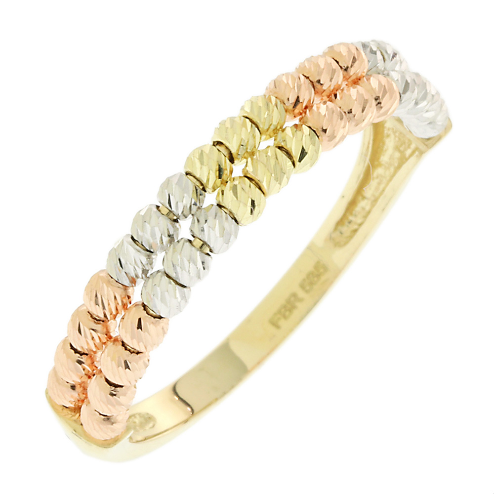 14K GOLD 3 TONE RING