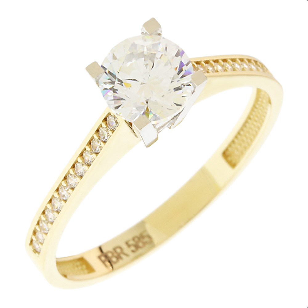 14K CUBIC ZIRCON PROMISE RING