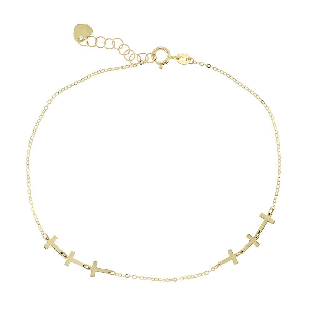 14K CROSS BRACELET