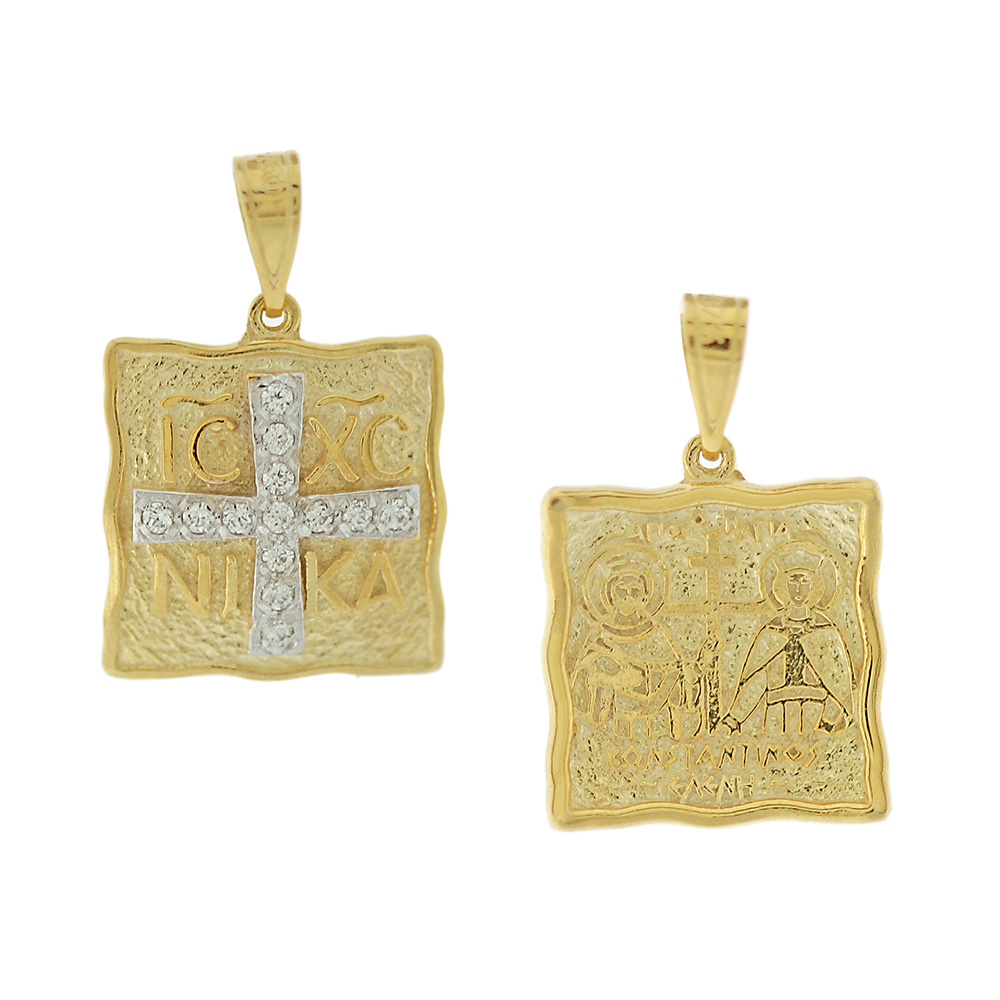 9K CUBIC ZIRCON RELIGIOUS PENDANT