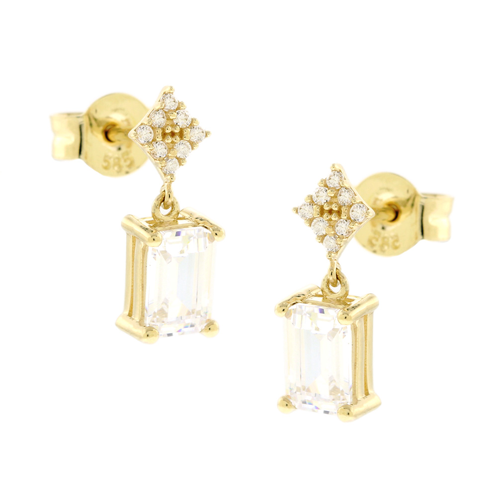 14K CZ EARRINGS