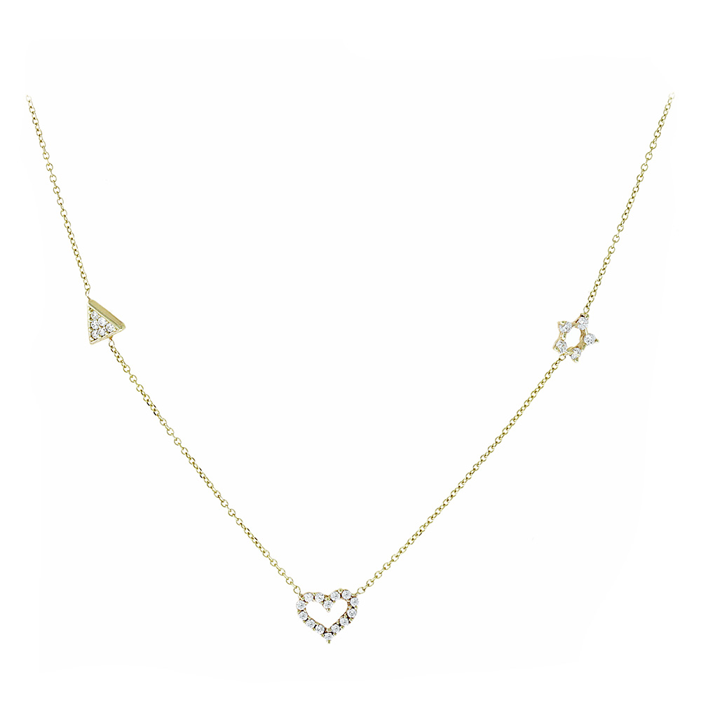 14K GOLD CUBIC ZIRCON NECKLACE