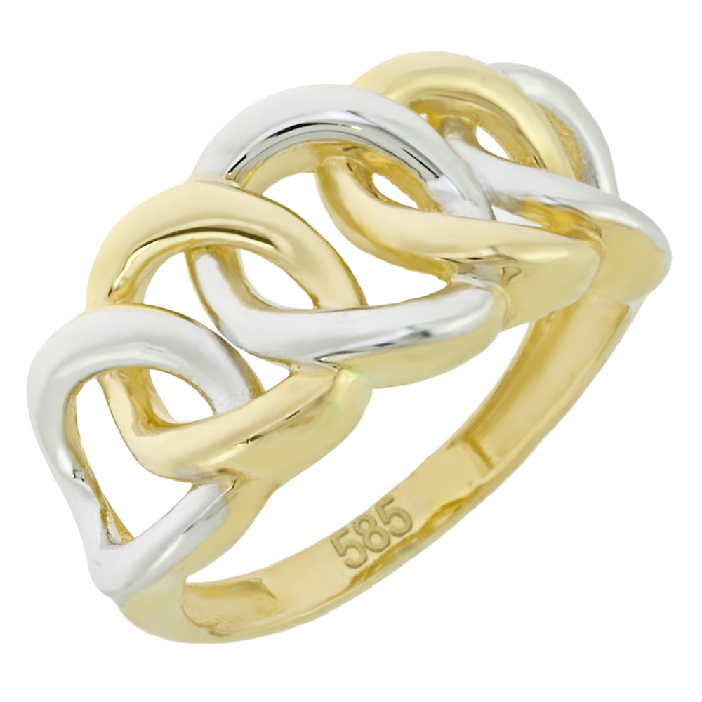 ring 14K DOUBLE TONE GOLD RINGk