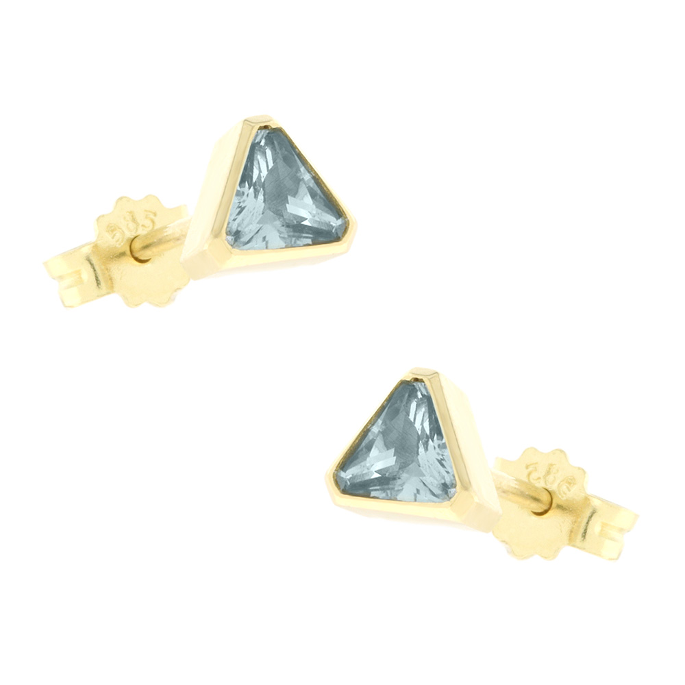 14K GOLD Δ SHAPE EARRINGS