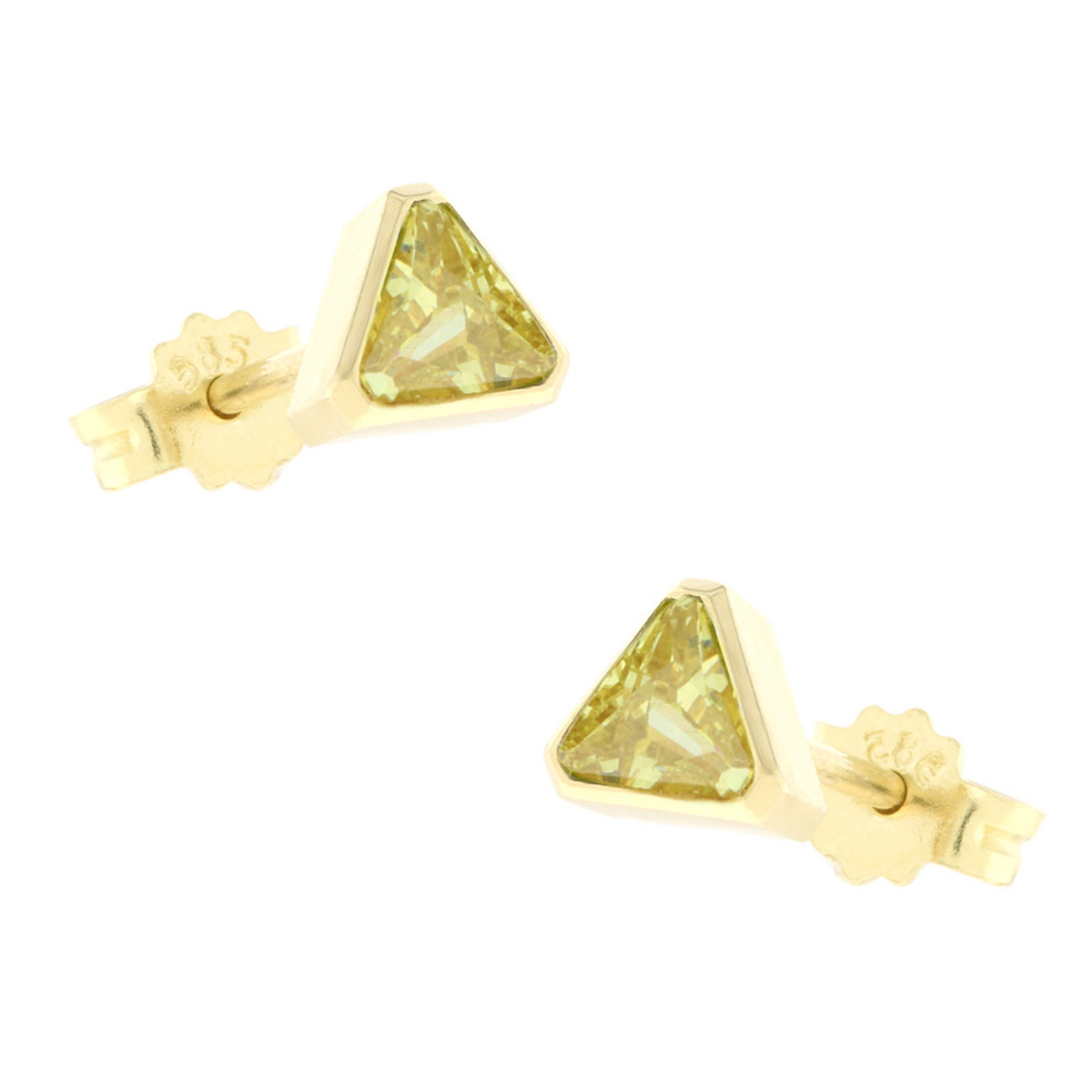 14K GOLD Δ SHAPE EARRINGS