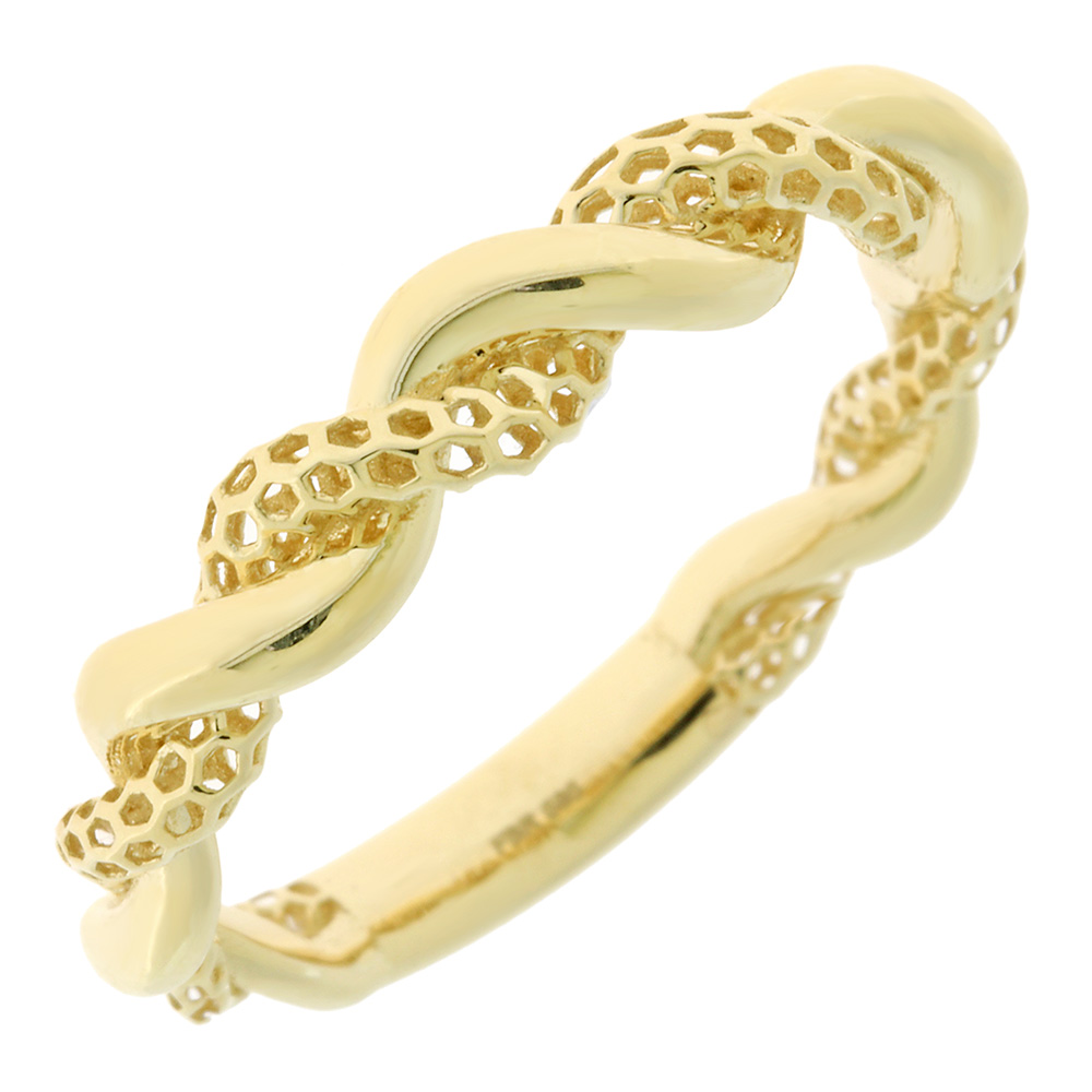 14K GOLD CURVED RING