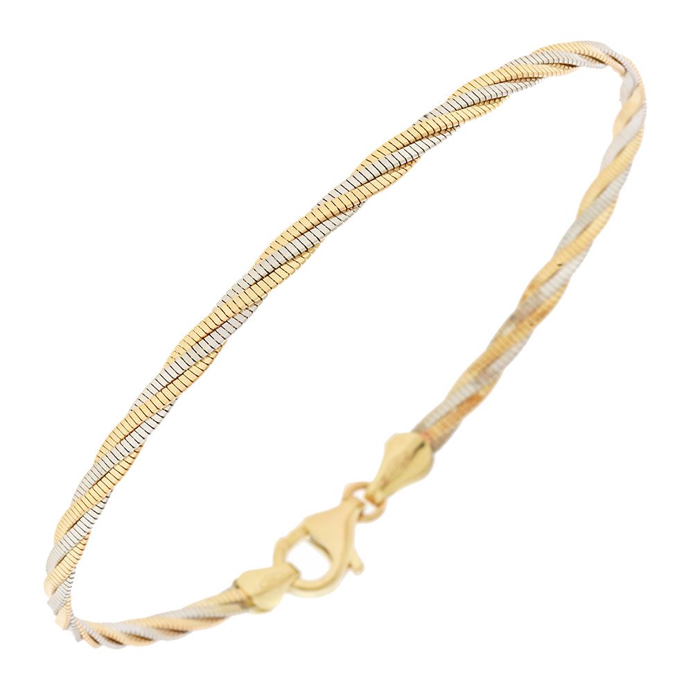 14K DOUBLE TONE GOLD BRACELET