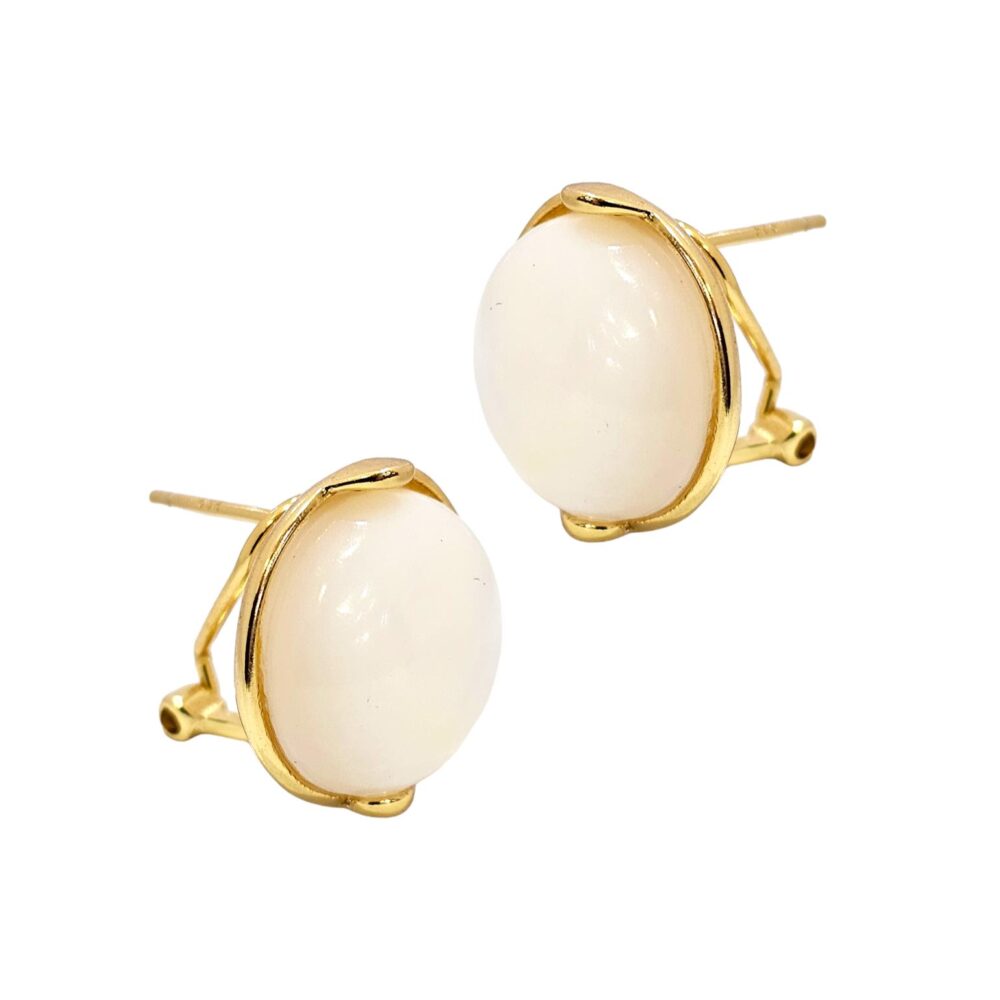 925 GOLD PLATED MOTHER OF PEARL EARRINGS