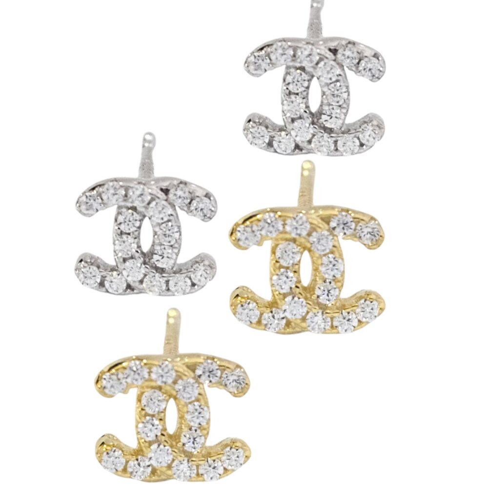 925 CUSTOM MADE CHANEL EARRINGS MEDIUM SIZE