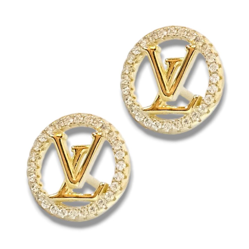 925 CUSTOM MADE LOUIS VUITTON  STAT EARRINGS