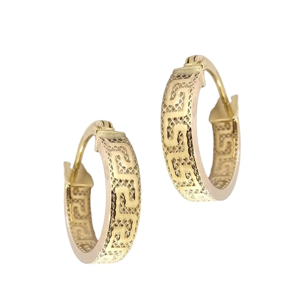 9K/MEANDER/HOOP/EARRINGS