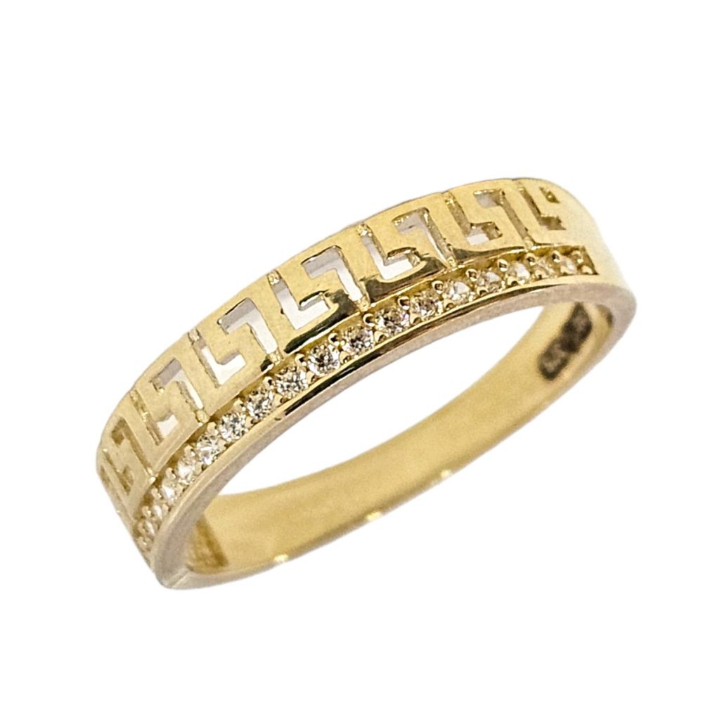 9K GOLD GREEK MEANDER RING
