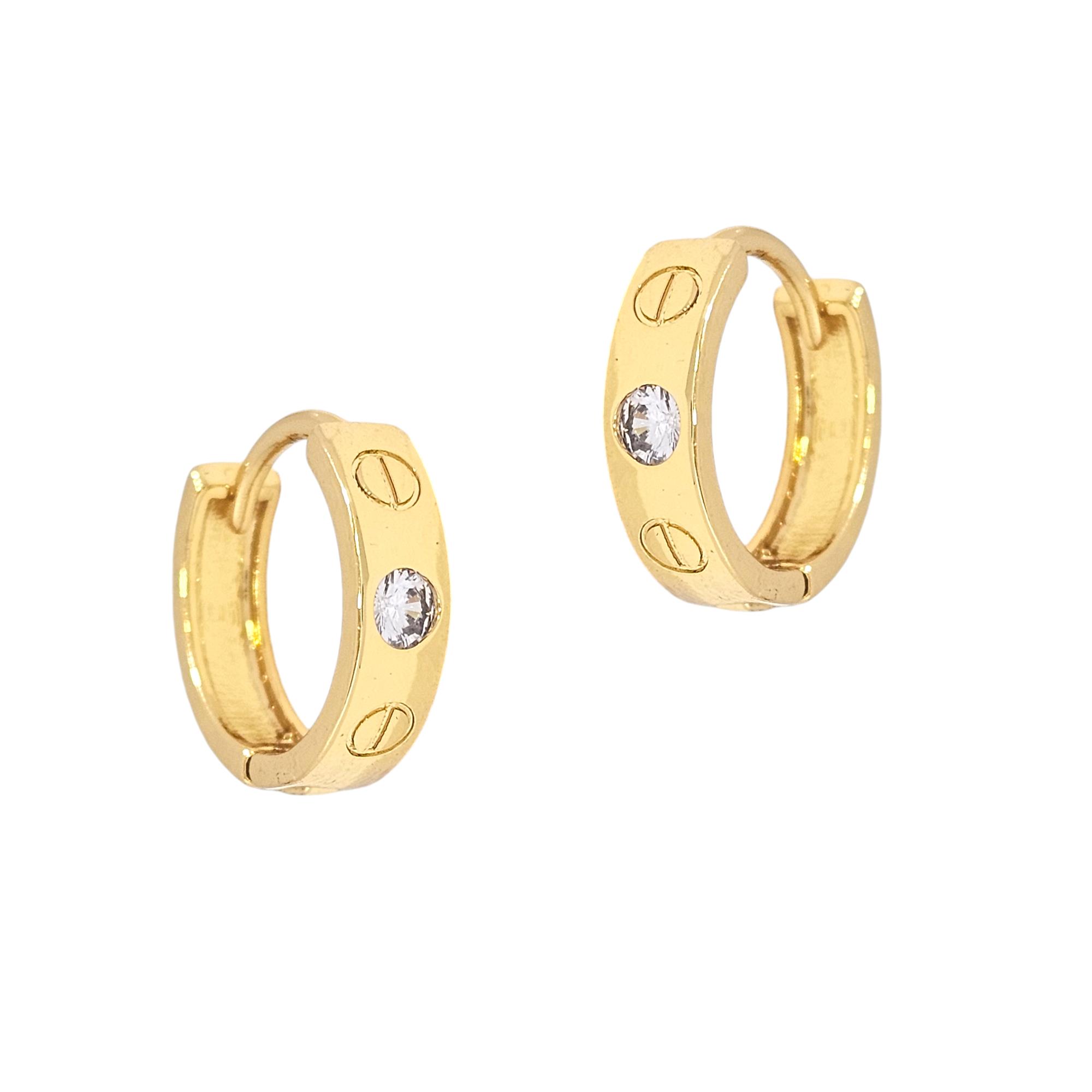 STAINLESS STEEL CARDIER HOOP EARRINGS