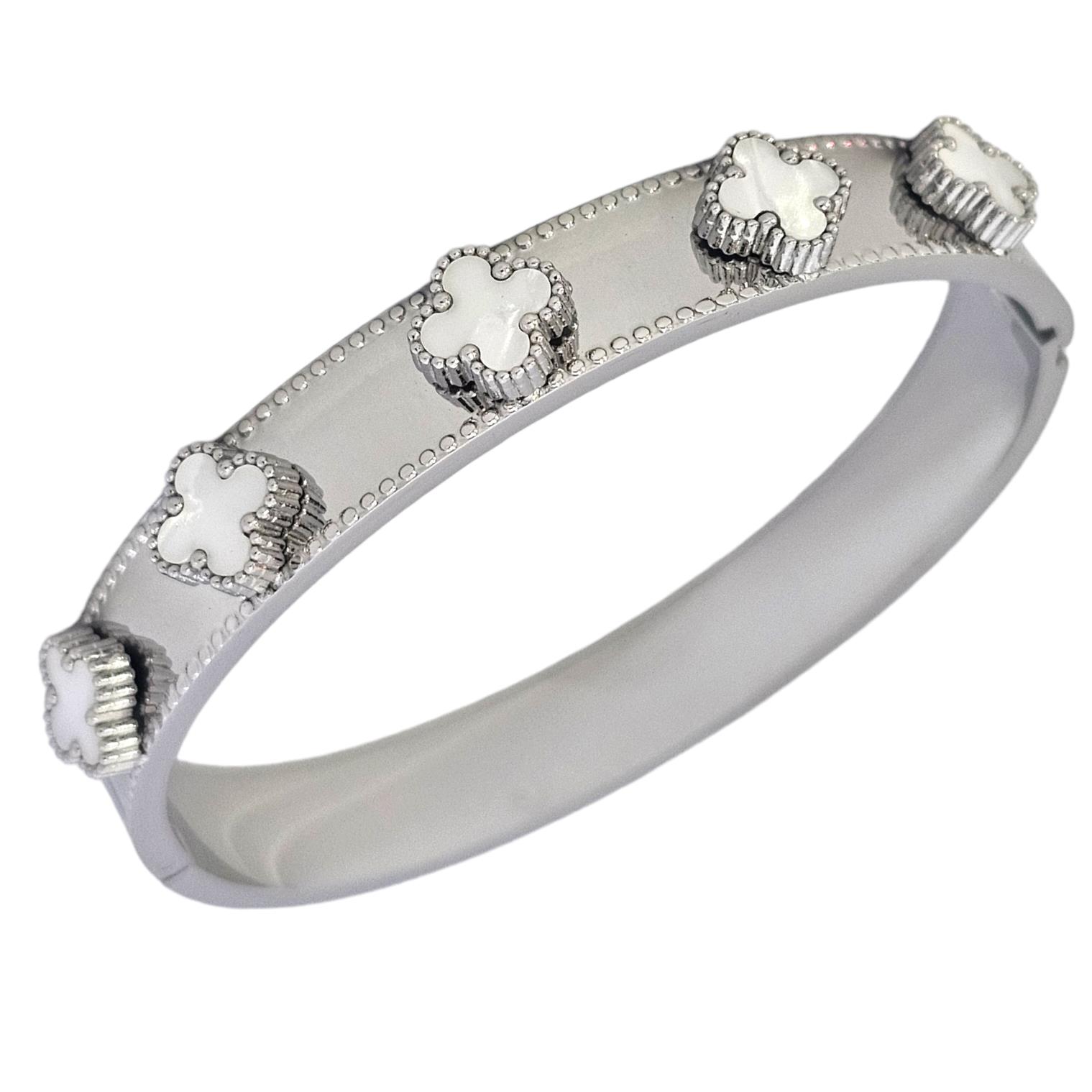 STAINLESS STEEL VANCLEEF BANGLE BRACELET