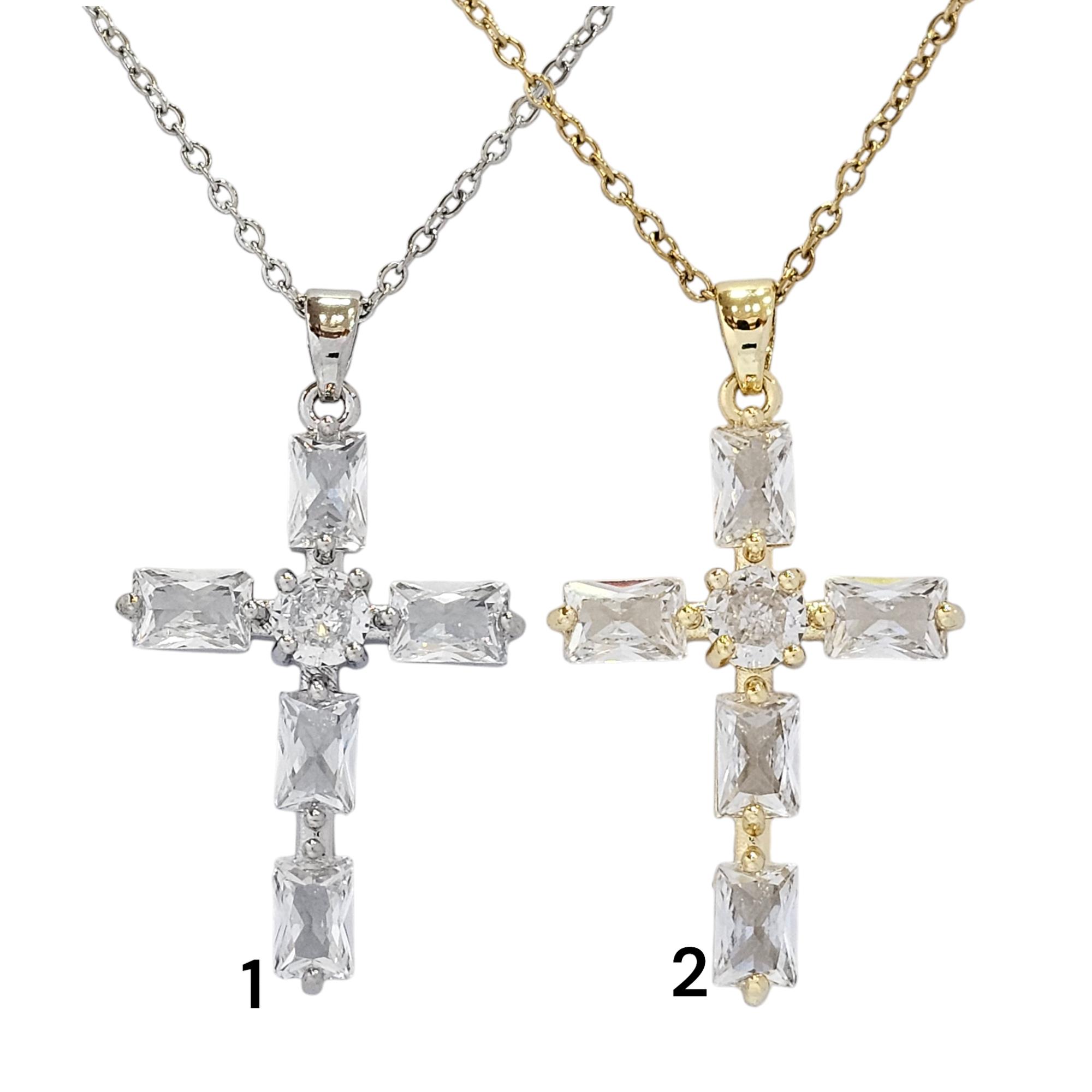 STAINLESS STEEL CROSS NECKLACE
