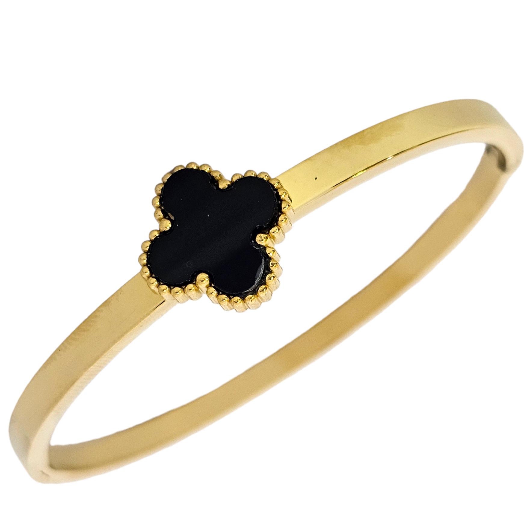 STAINLESS STEEL VANCLEEF BANGLE BRACELET