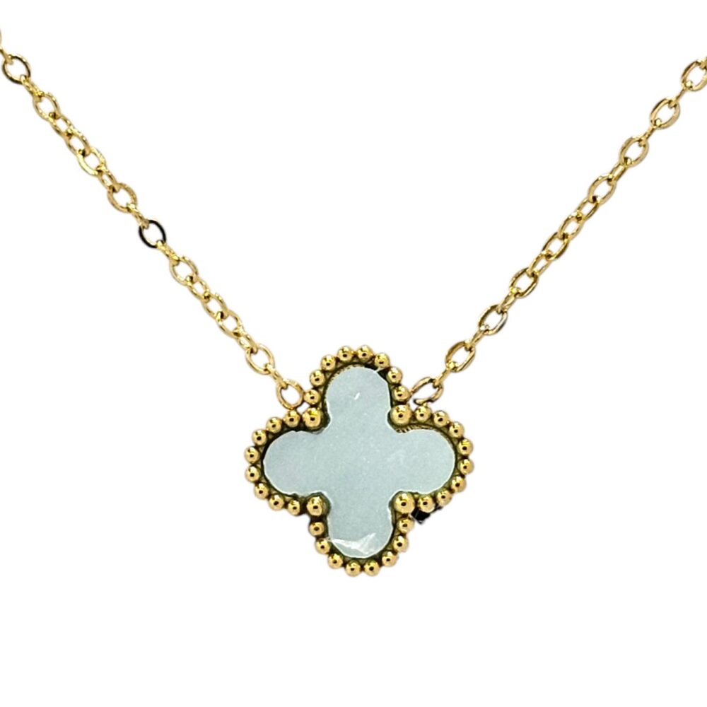 STAINLESS STEEL VANCLEEF NECKLACE