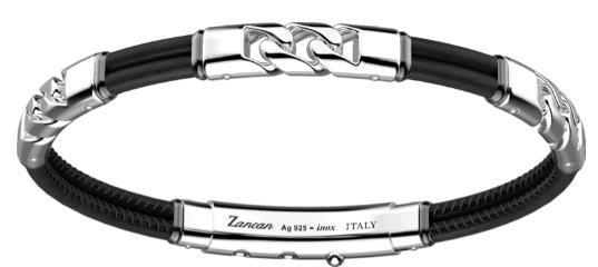 Zancan natural leather bracelet with silver elements