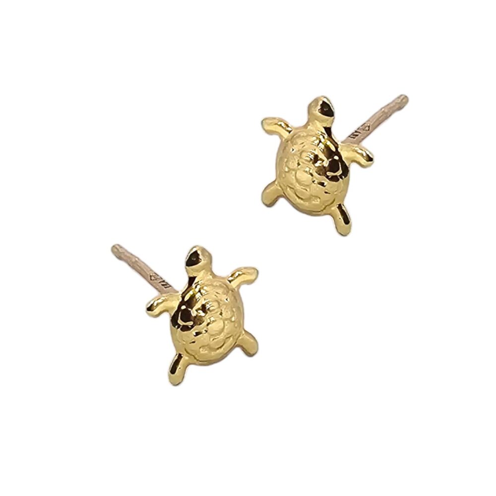 9K GOLD TURTLE STAT EARRINGS