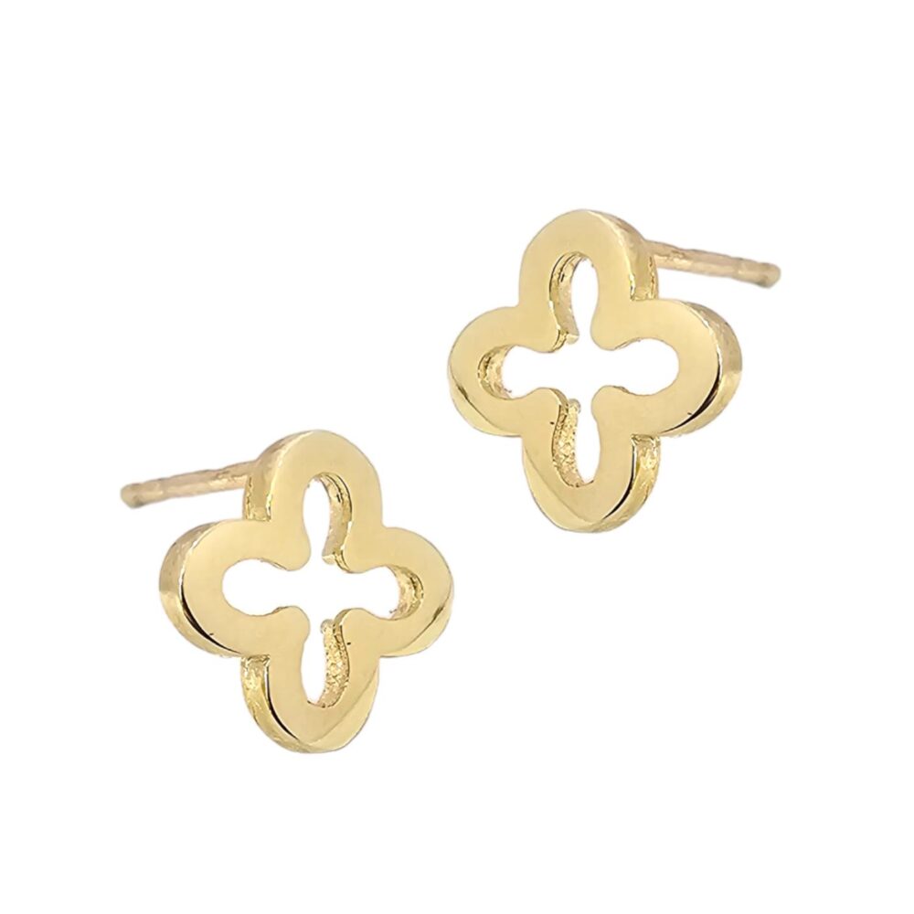 9K GOLD CUSTOM MADE VANCLEEF STAT EARRINGS