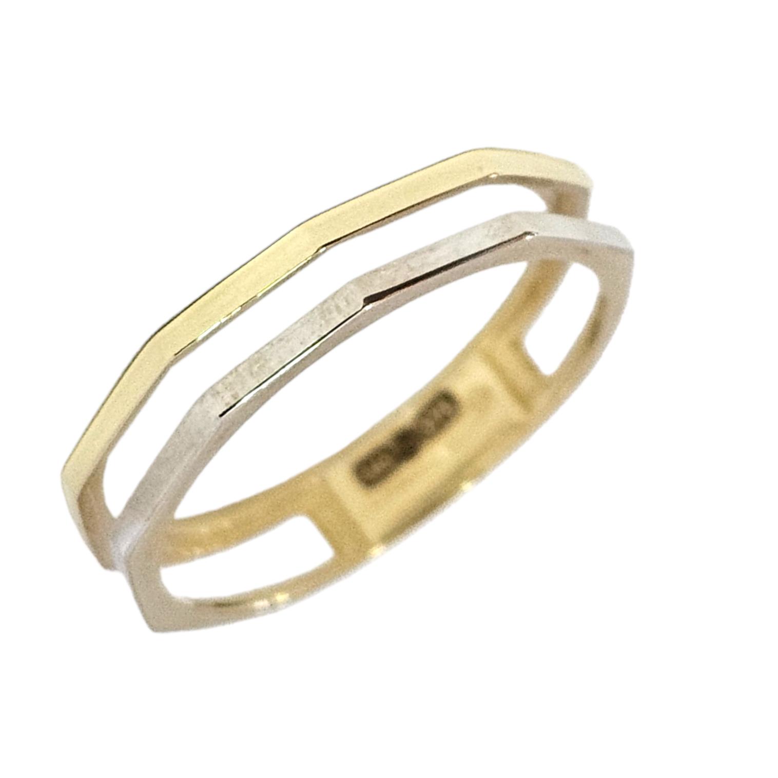 9K GOLD DOUBLE TONE RING