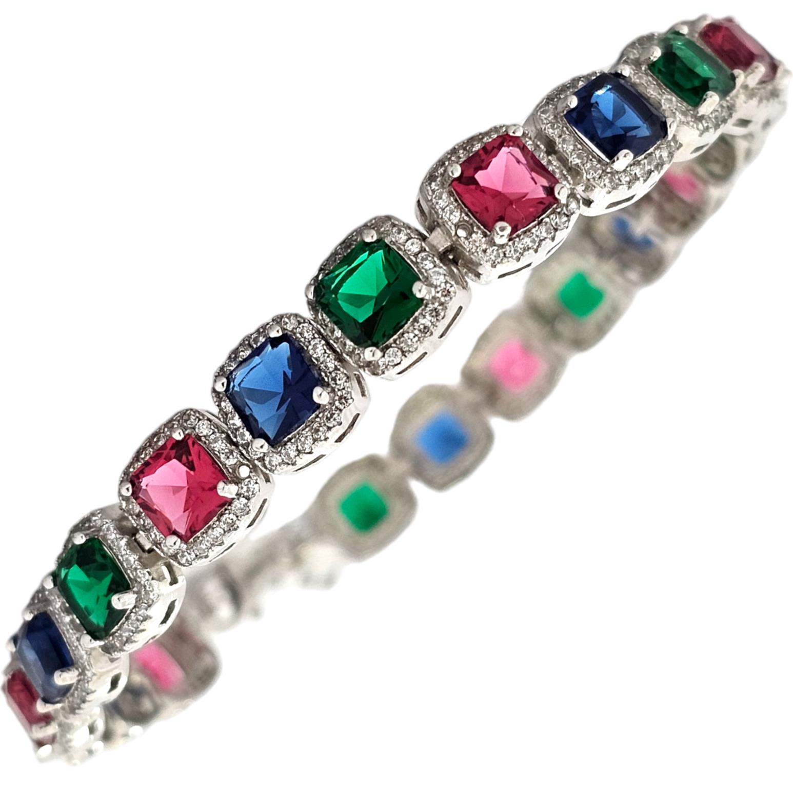 925 MULTICOLUR STONE BRACELETS