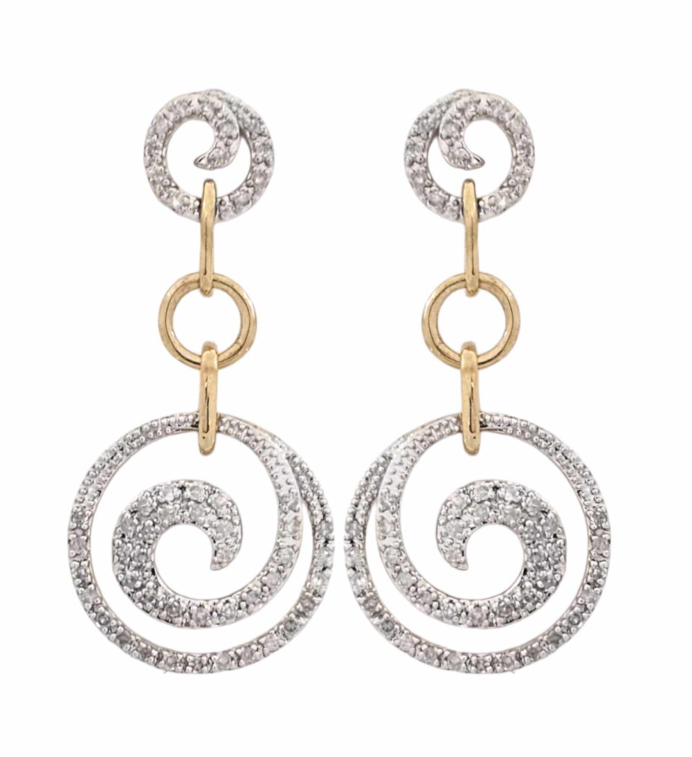 14K GOLD 0.50CT DIAMOND EARRINGS