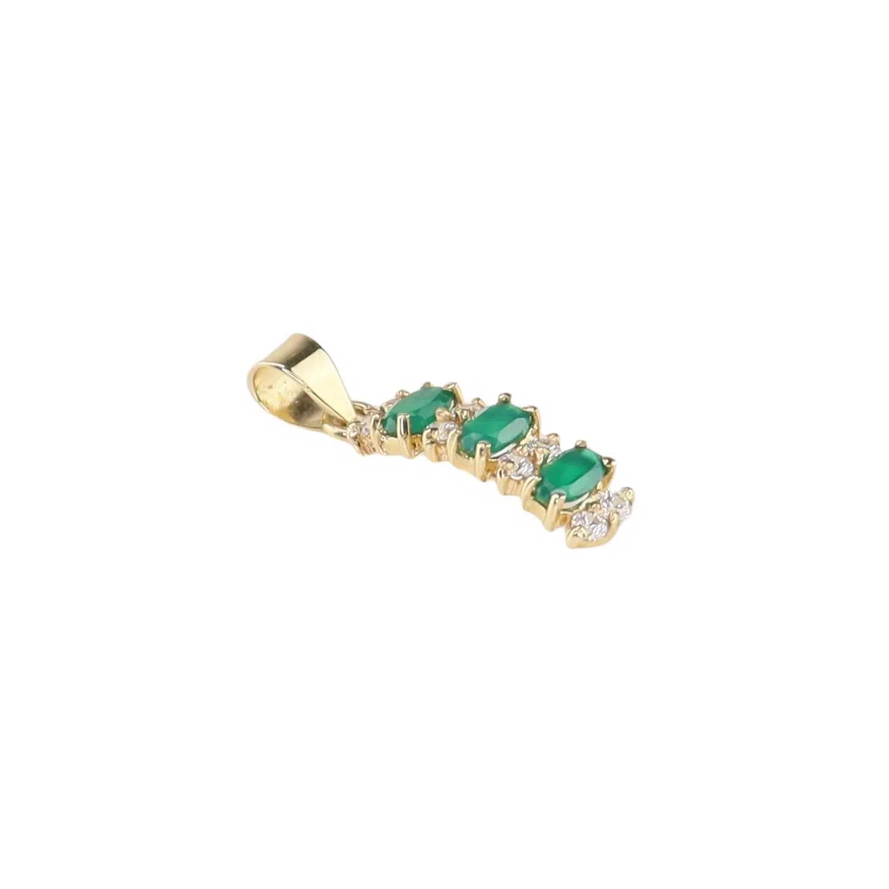 9K MINI EMERALD PENDANT