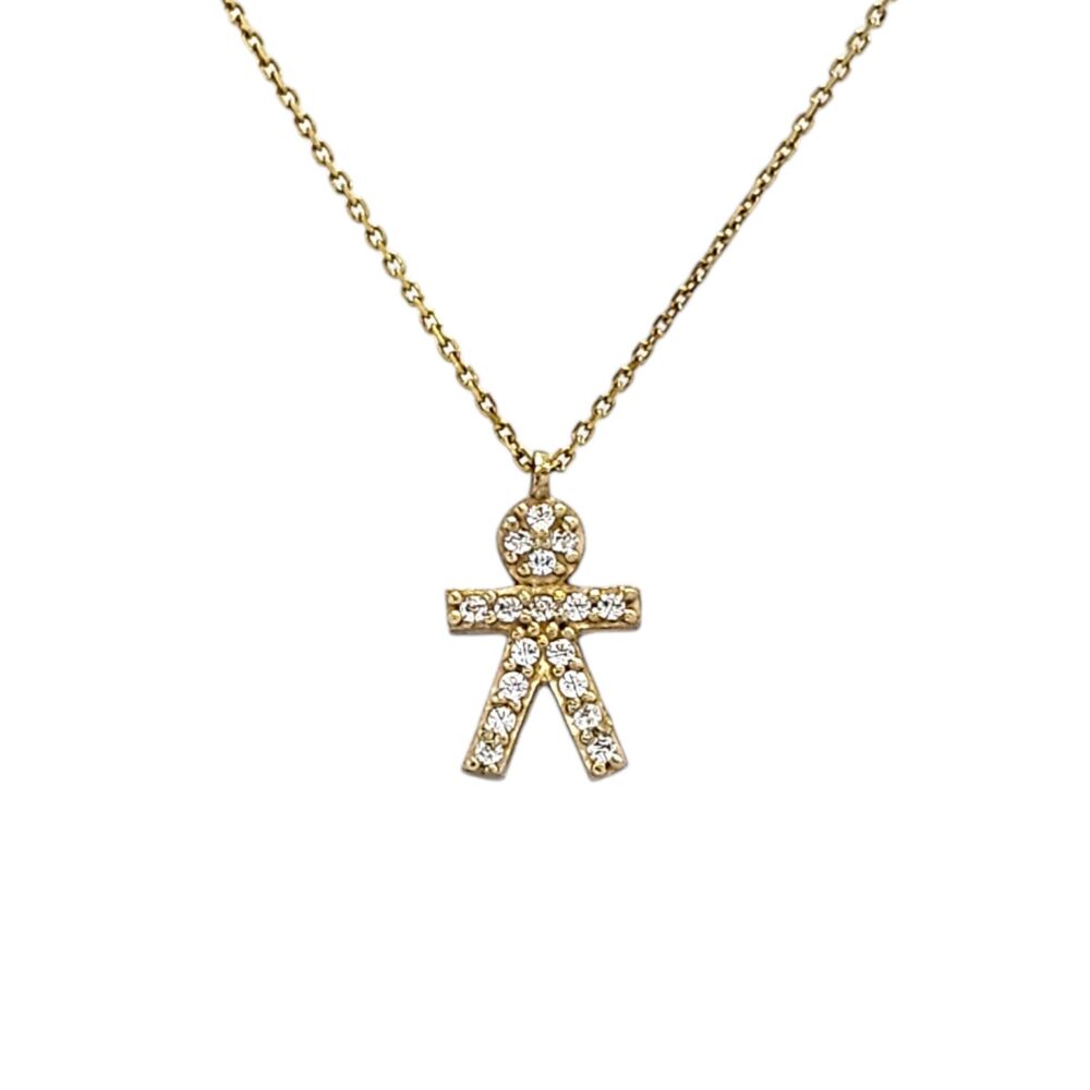 9K GOLD BOY NECKLACE