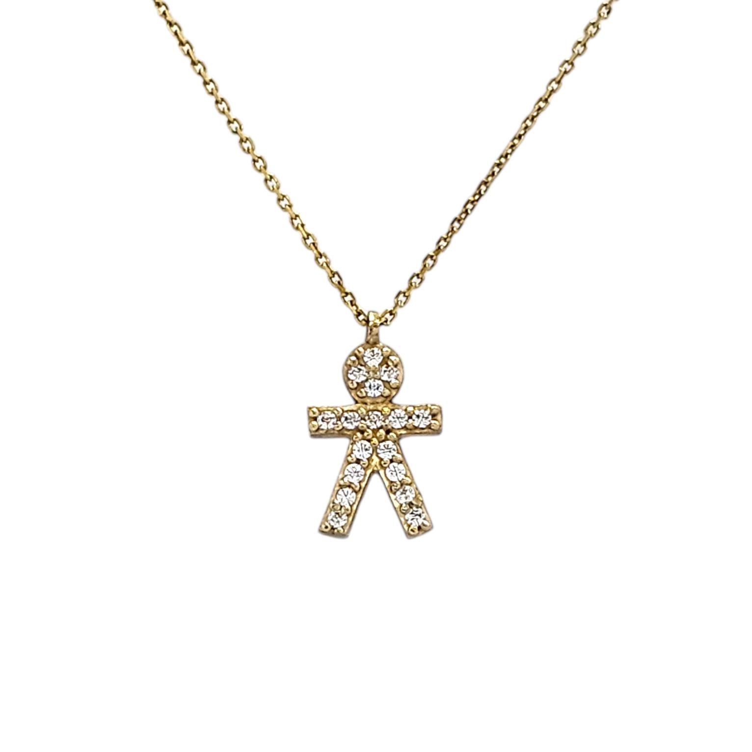 9K GOLD BOY NECKLACE