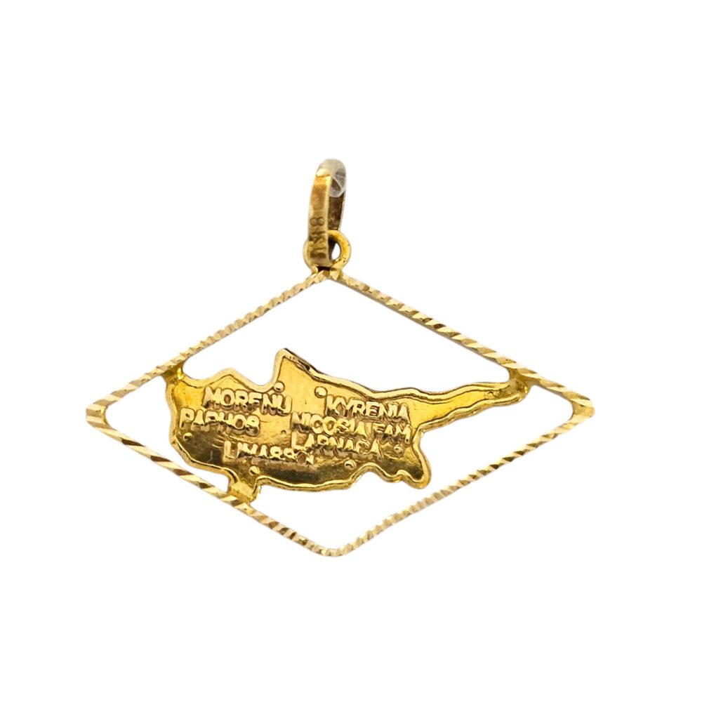 18K GOLD CYPRUS PENDANT