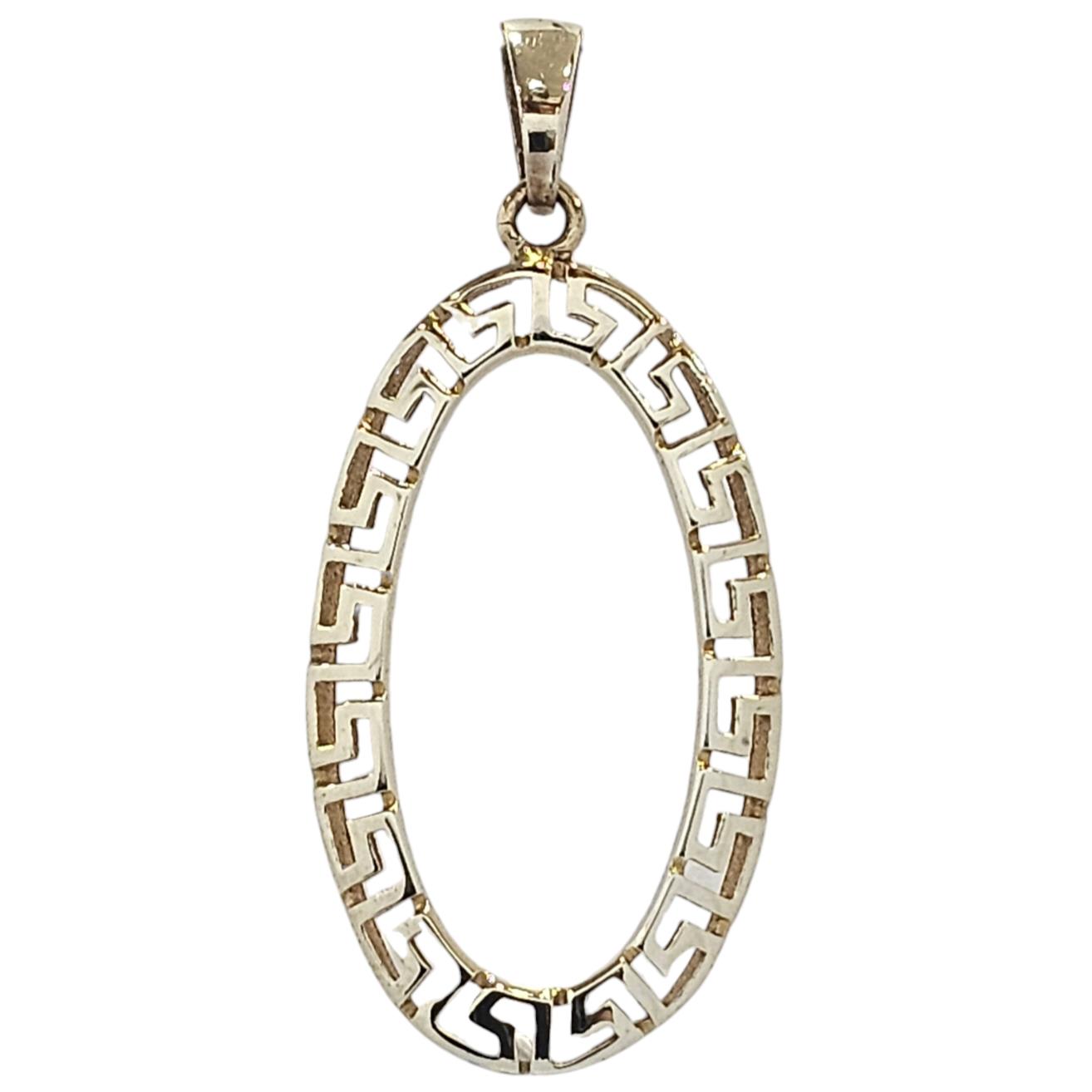 9K GOLD GREEK MEANDER PENDANTS