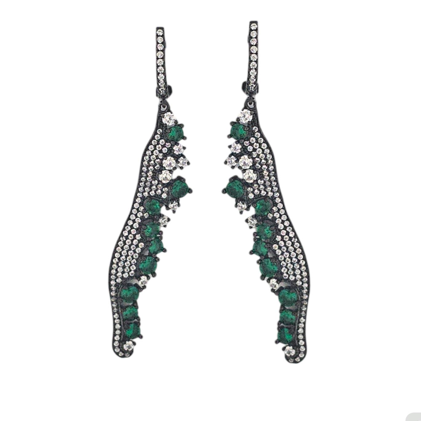 925 BLACK SILVER EARRINGS