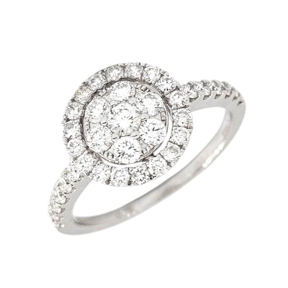 18K WHITE GOLD 0.84CTW DIAMOND RING