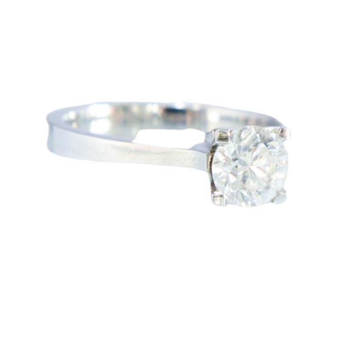 EGAGEMENT RING 18K 1.00CTW Si2 G.COLOUR0,38CT