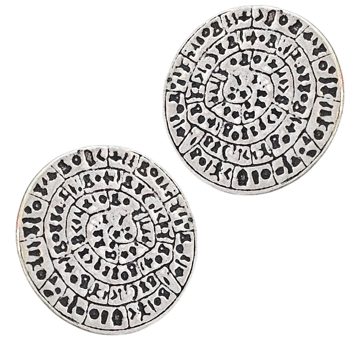 925 DISC OF PHAISTOS STAT EARRINGS