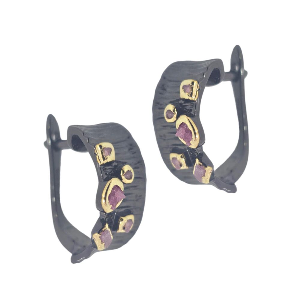 925 BLACK SILVER EARRINGS