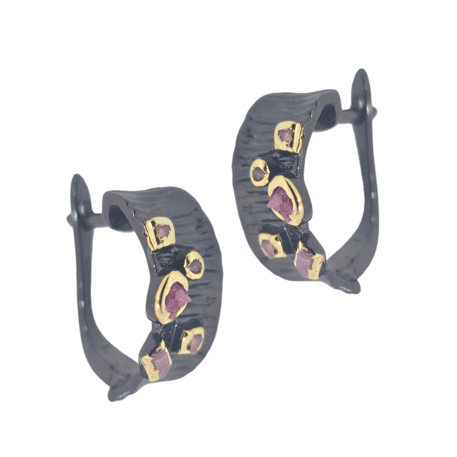 925 BLACK SILVER EARRINGS