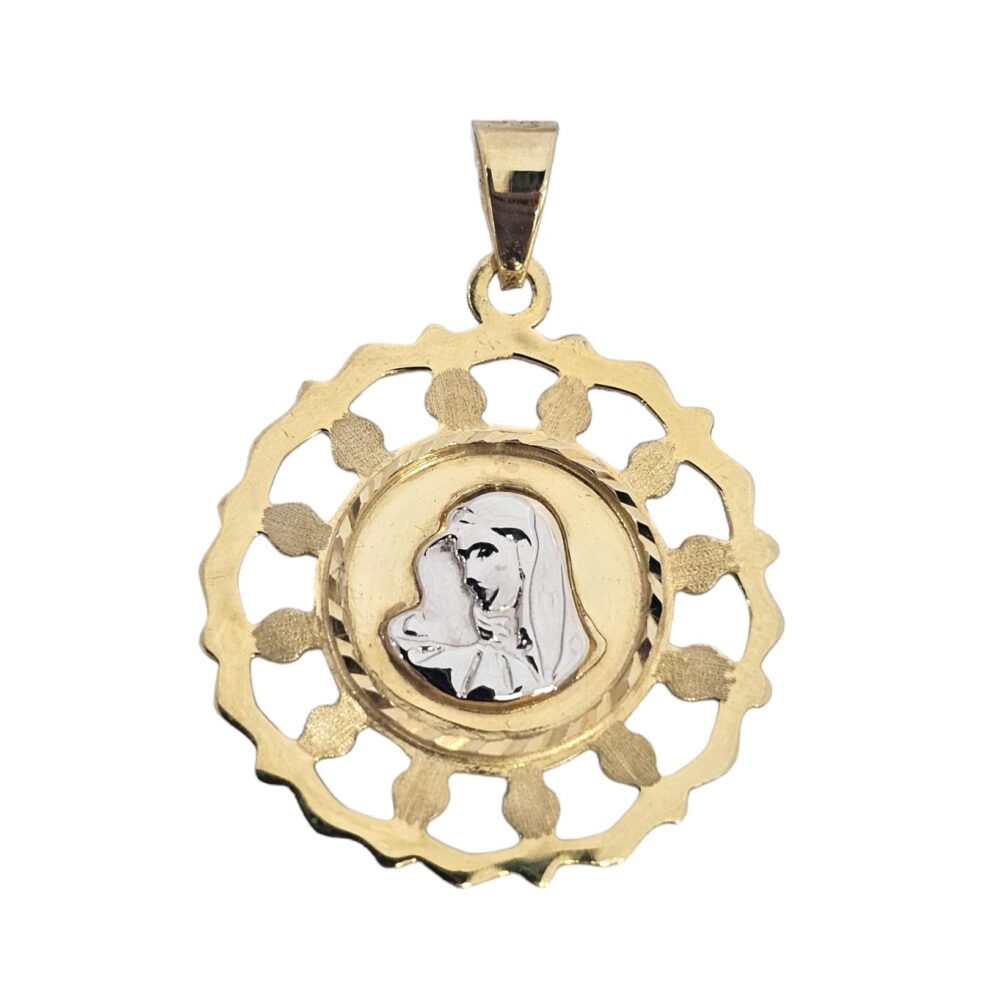9K GOLD HOLY MARY PENDANT