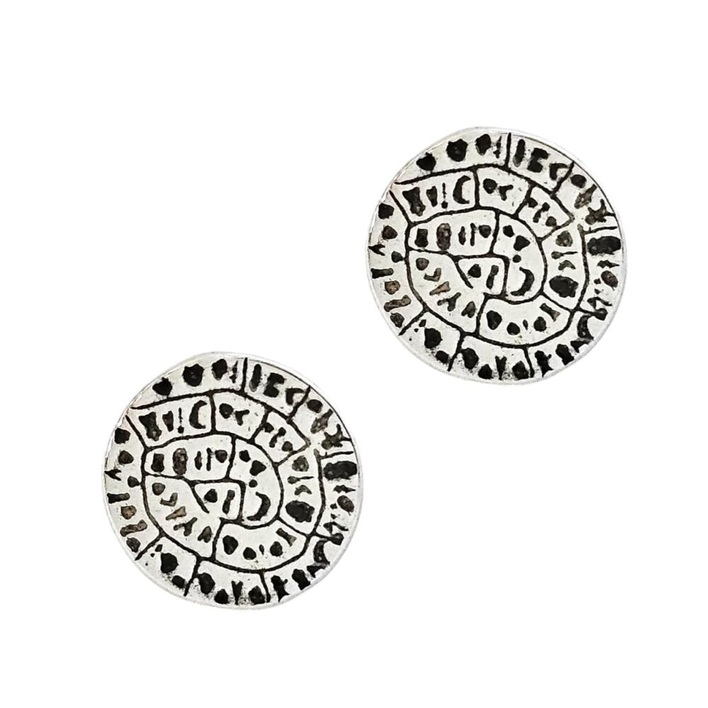 925 DISC OF PHAISTOS STAT EARRINGS