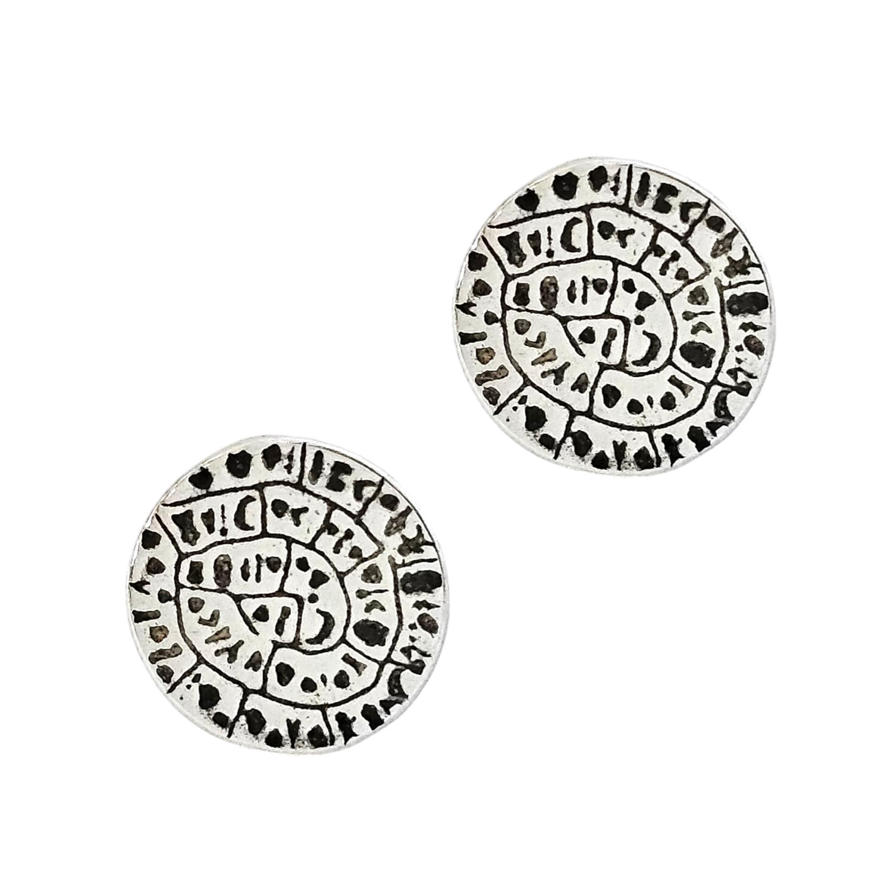 925 DISC OF PHAISTOS STAT EARRINGS